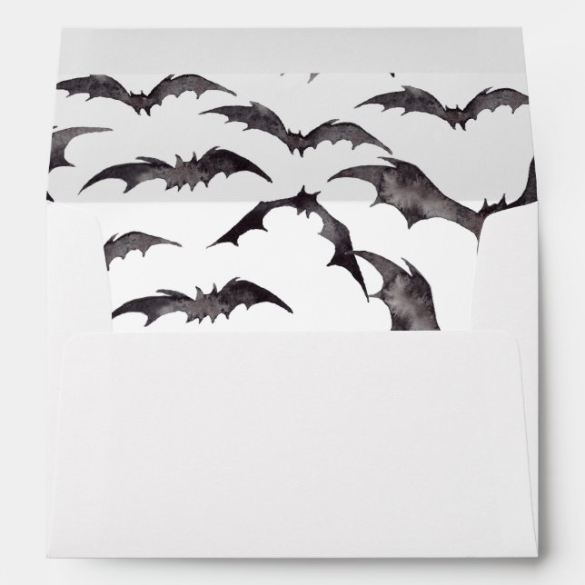 Bats Halloween Party- White Envelope (Back (Bottom))