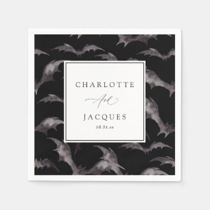 Bats Halloween Wedding Napkins