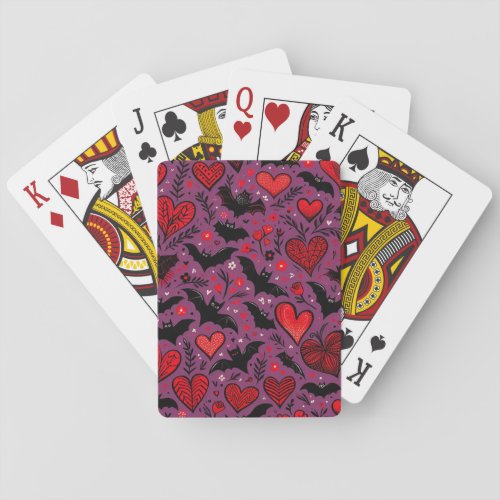Bats  Hearts Playing Cards