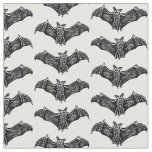 Bats in Flight in Black and White Fabric