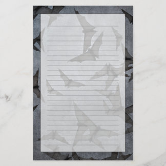 Bats In The Dark Cloudy Sky Stationery