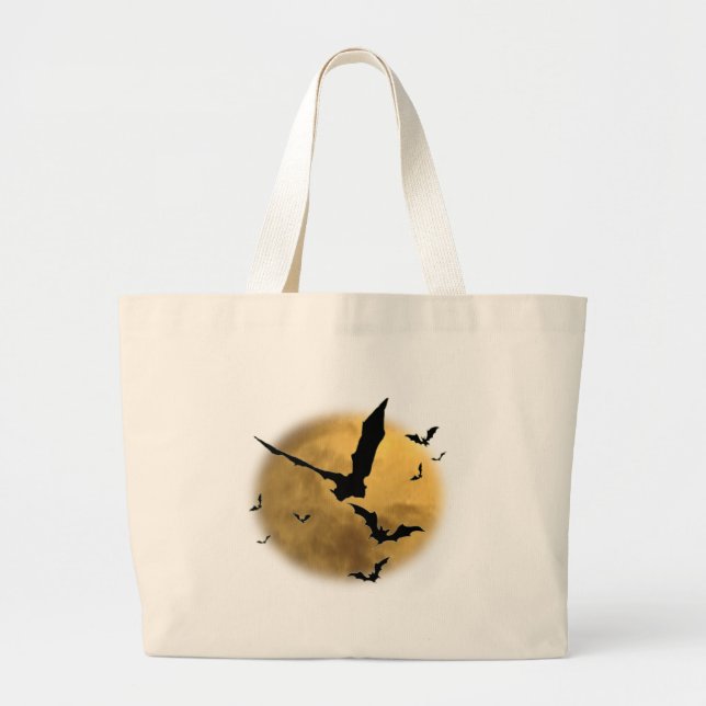 Bats in the Evening Large Tote Bag (Front)