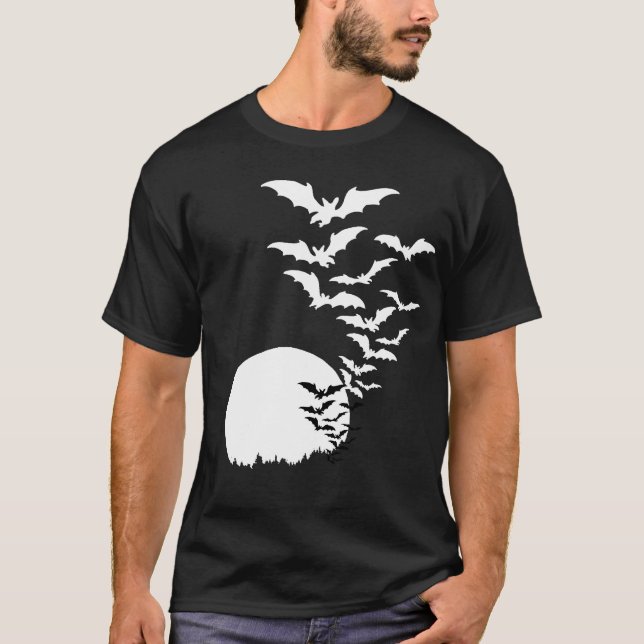 Bats in the moonlight T Shirt (Front)