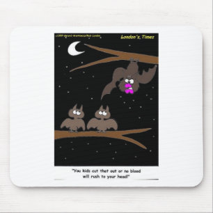 Bats Making Mistakes Funny Halloween Gifts Mouse Pad