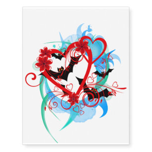 Bats Of Love Temporary Tattoos