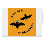 Bats Off To Halloween Orange Square (Front Horizontal)