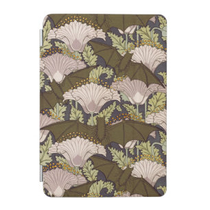 Bats & Poppies,Animal & Floral Design Art Nouveau iPad Mini Cover