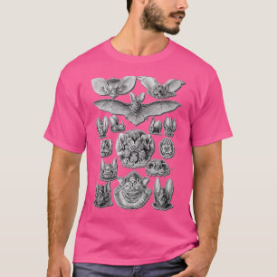 Bats Scientific Illustration Drawing Biology Art H T-Shirt
