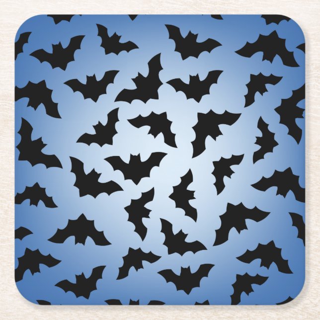 Bats Square Paper Coaster (Front)