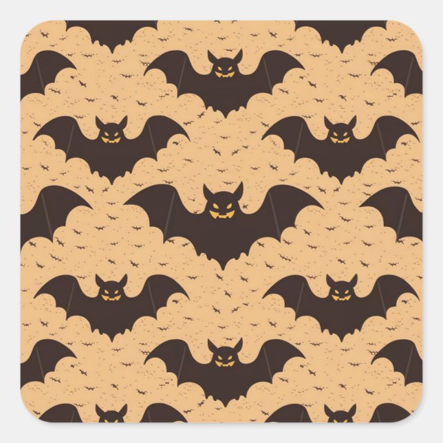 Bats Square Sticker (Front)