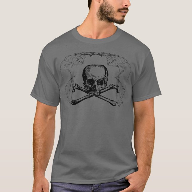 batSkullBones T-Shirt (Front)