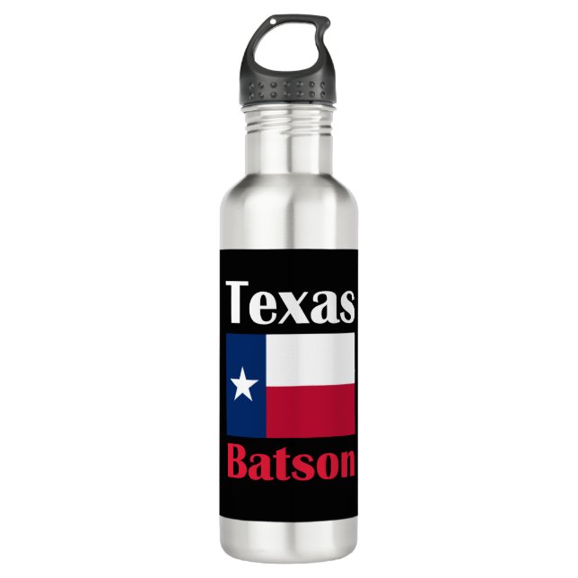 Batson TX Stainless Steel Water Bottle (Front)