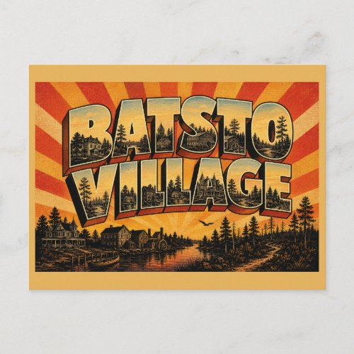 Batsto Village New Jersey Pine Barrens River Art Postcard