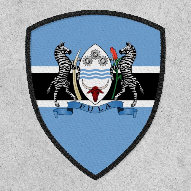 Batswana Flag & Coat of Arms, Flag of Botswana Patch (Front)