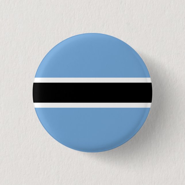 Batswana Flag, Flag of Botswana Button (Front)