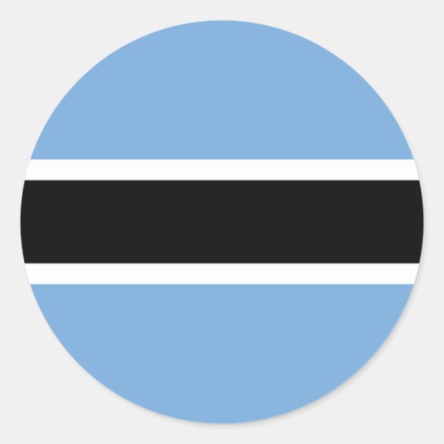 Batswana Flag, Flag of Botswana Classic Round Sticker (Front)