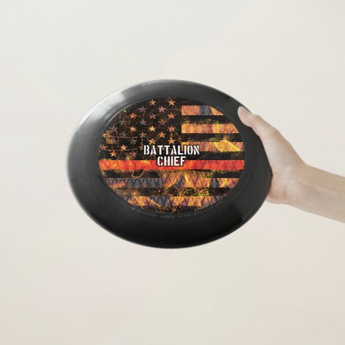 Battalion Chief Firefighter Flag Wham_O Frisbee