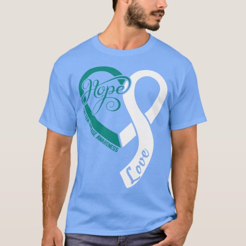 Batten Disease Awareness Hople Love Heart Ribbon H T_Shirt