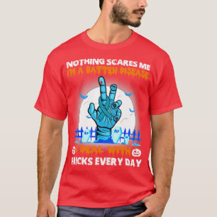 Batten Disease Awareness Nothing Scares Me Happy H T-Shirt