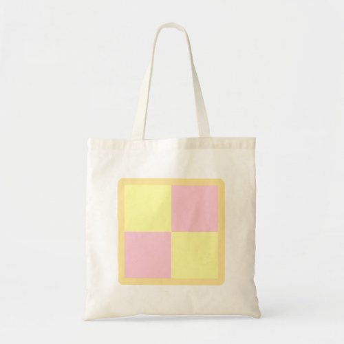 Battenburg Cake Pink and Yellow Tote Bag