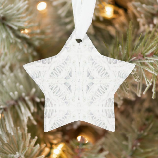 BATTENBURG LACE Acrylic Star Ornament (Tree)