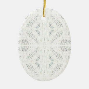 BATTENBURG LACE Ceramic Oval Ornament