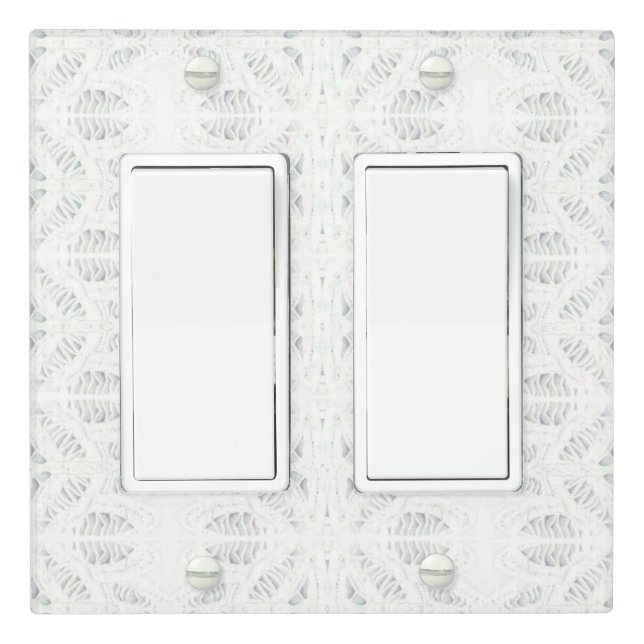 BATTENBURG LACE Double Rocker Light Switch Cover (In Situ)