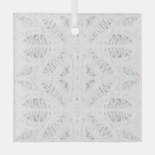 BATTENBURG LACE Glass Square Ornament