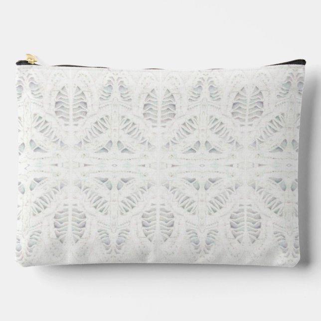 BATTENBURG LACE Large Accessory Pouch Bag (Front)