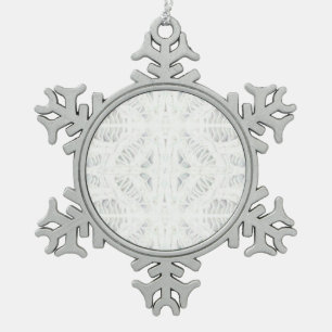 BATTENBURG LACE Pewter Snowflake Ornament
