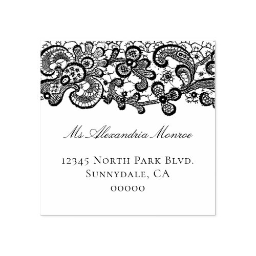 battenburg lace return address stamp