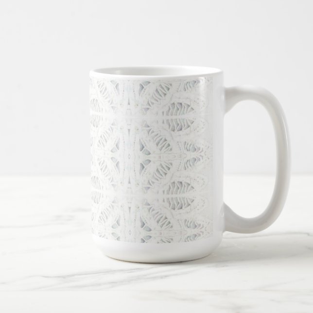 BATTENBURG LACE Tall White Mug (Right)