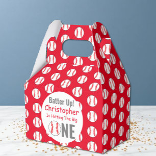 Batter Up! Baseball 1st Birthday Favor Box