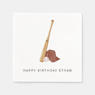 Batter Up Baseball Birthday  Napkins