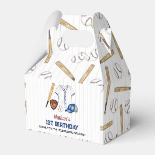 Batter Up Baseball Birthday Party Favor Box