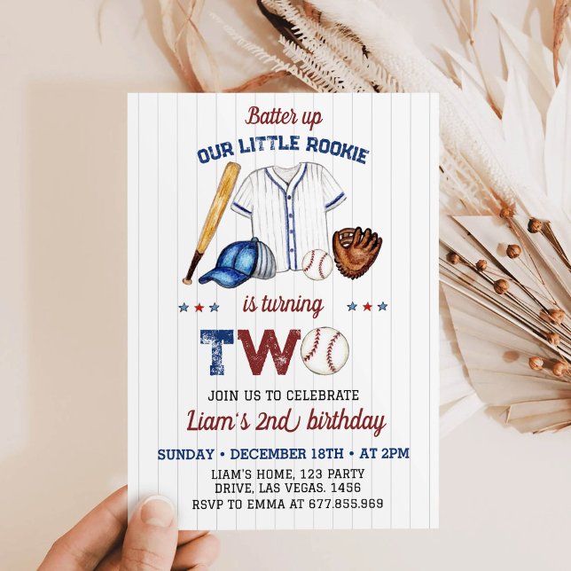 Batter Up Baseball Boy Birthday Invitation (Creator Uploaded)