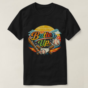 Batter Up Baseball Graphic - Vintage Sports Aesthe T-Shirt