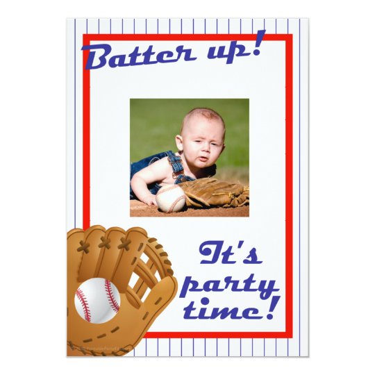 Batter Up Baseball Photo Invite