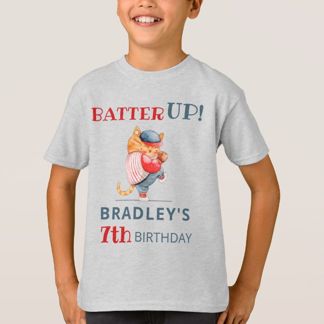 Batter Up! Baseball Sports Birthday Guest of Honor T-Shirt (Front)