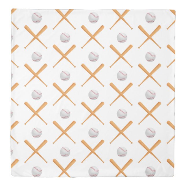 Batter Up Baseball Sports Pattern Duvet Cover (Front)