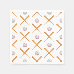 Batter Up Baseball Sports Pattern Napkins