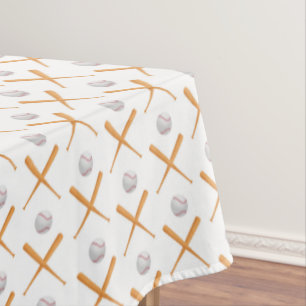 Batter Up Baseball Sports Pattern Tablecloth