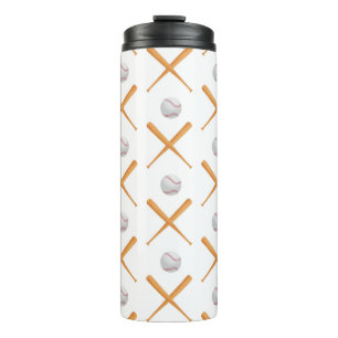 Batter Up Baseball Sports Pattern Thermal Tumbler