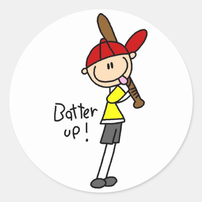 Batter Up Baseball Sticker (Front)