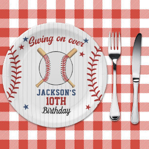 "Batter Up – Baseball Theme Party for Boys Paper Plates