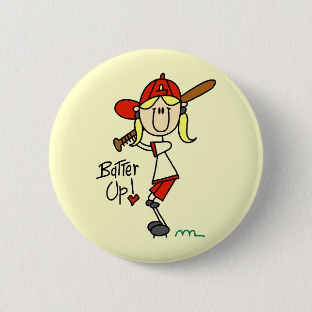 Batter Up Baseball Tshirts and Gifts Button (Front)