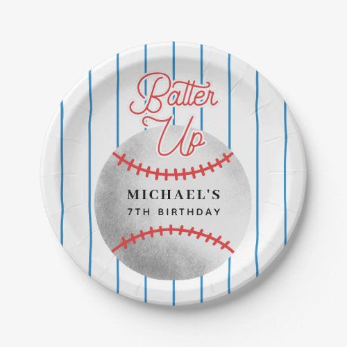 Batter Up Boys Baseball Theme Birthday Party Paper Plates