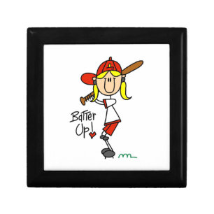 Batter Up Girls Baseball T-shirts and Gifts Jewelry Box