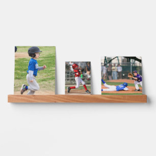 Batter Up Personalize 3 Photos Baseball Theme Picture Ledge