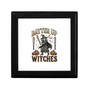 Batter Up Witches Vintage Halloween Baseball Desig Gift Box